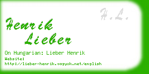 henrik lieber business card